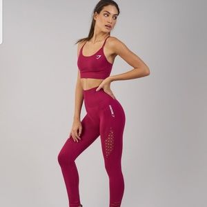 Gymshark Seamless Energy HW Legging-Beet Red